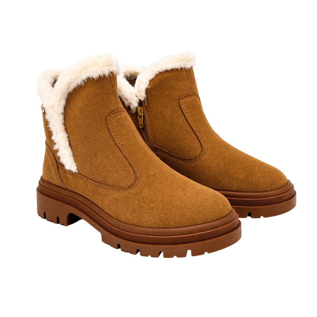 Bota Feminina Moleca 5344.308 Camurcao Caramelo Marrom 3