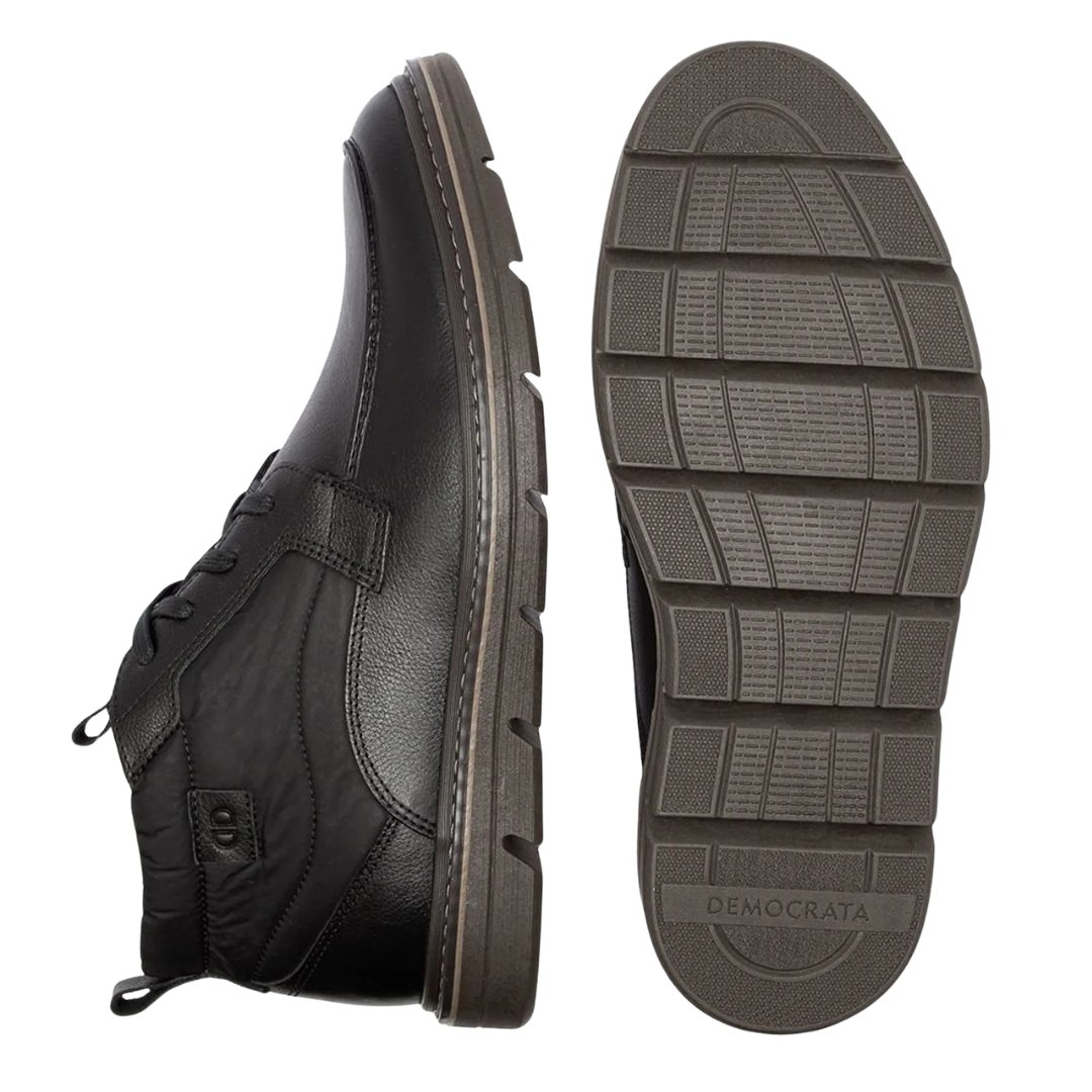 Bota Masculina Democrata 604104-002 Jeff Couro Preto/Preto 3