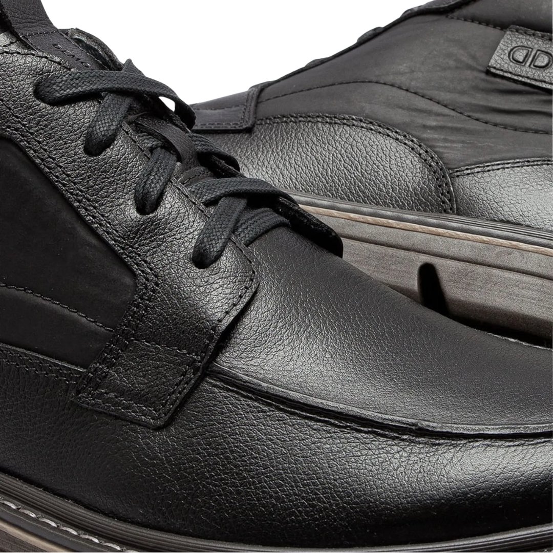 Bota Masculina Democrata 604104-002 Jeff Couro Preto/Preto 4