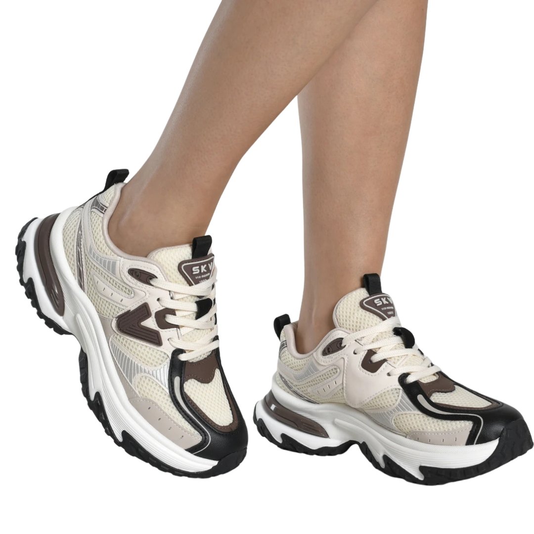 Tênis Feminino Via Marte Esportivo Branco/Preto 4