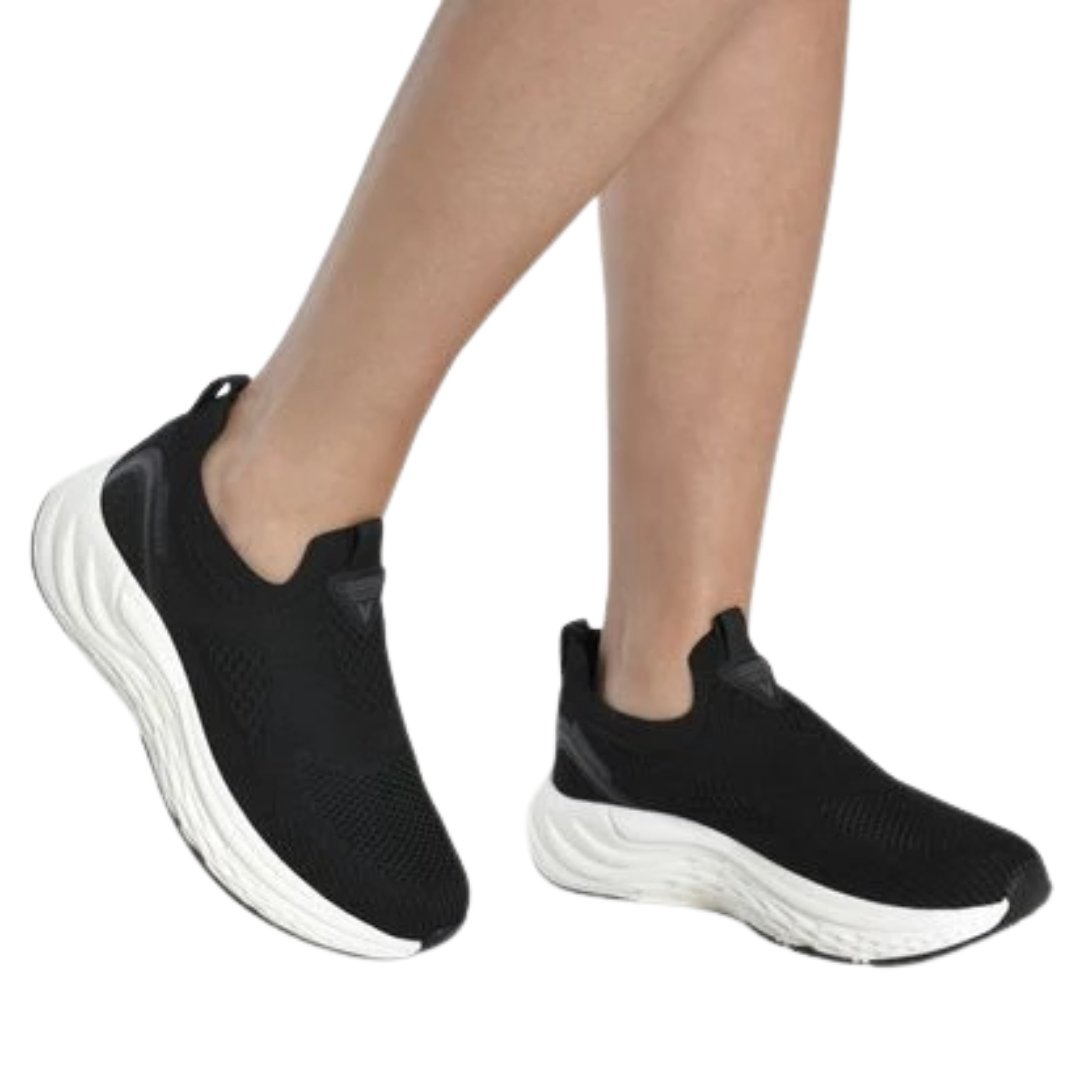 Tênis Feminino Via Marte 341-002-02 Tech Knit Slip On Preto 4