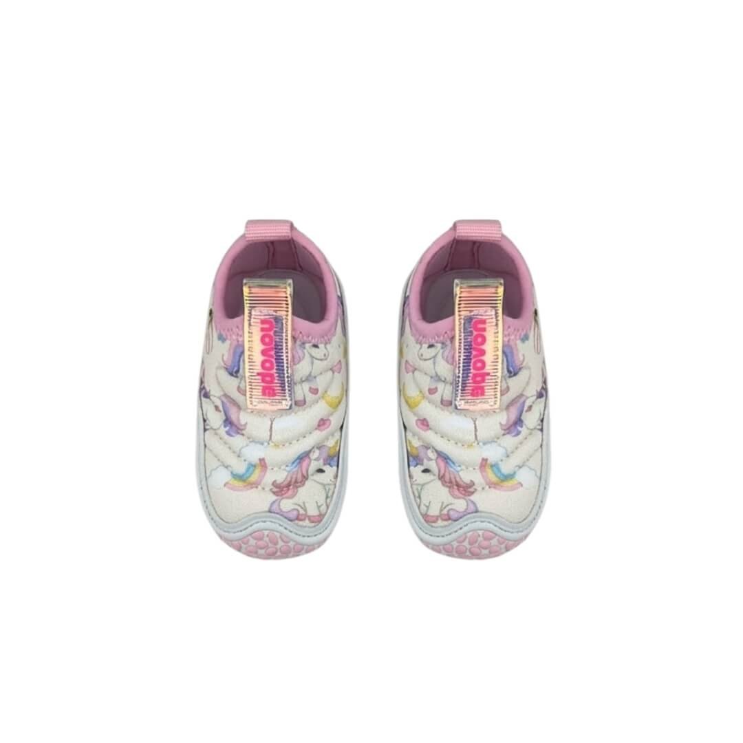 Tênis Infantil Menina Novopé 99901262 Baby Branco/Rosa 6