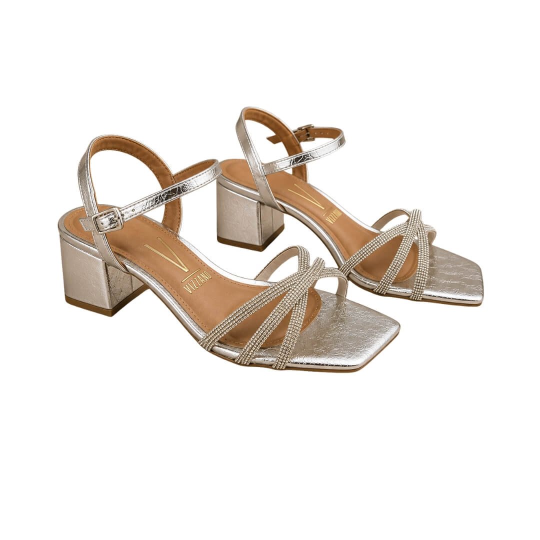 Sandália Feminina Vizzano 6579.206 Metalizado Milano Prata 3