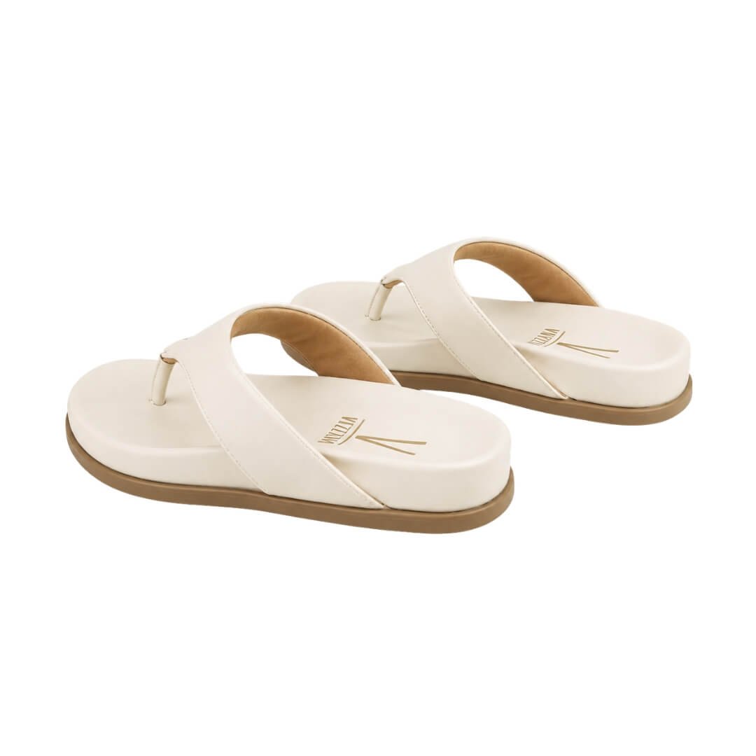 Chinelo Feminino Vizzano 6584.101 Napa Pele Strech Branco 5