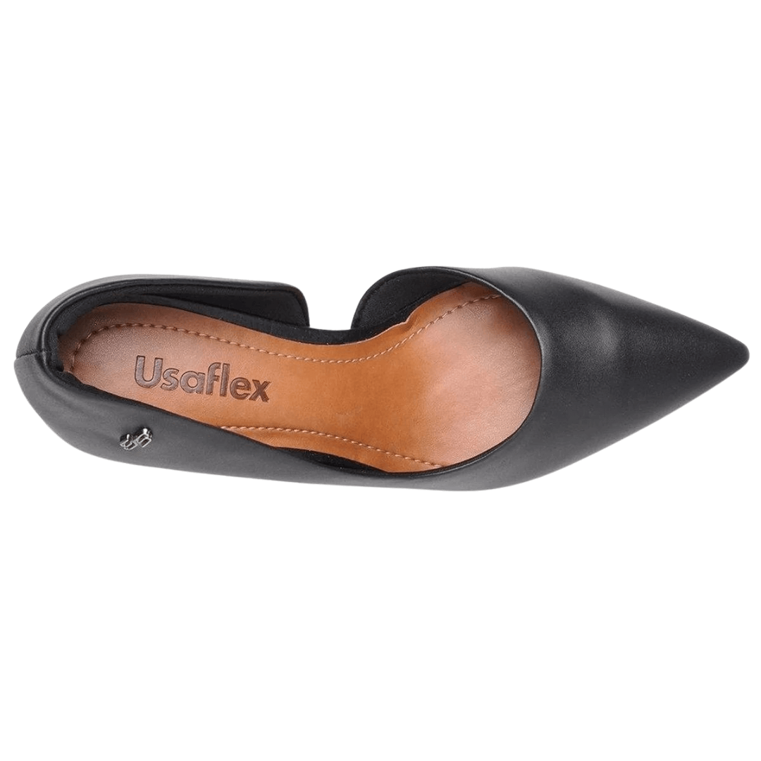 Scarpin Usaflex Ah0508009 Salto Bloco Preto 3
