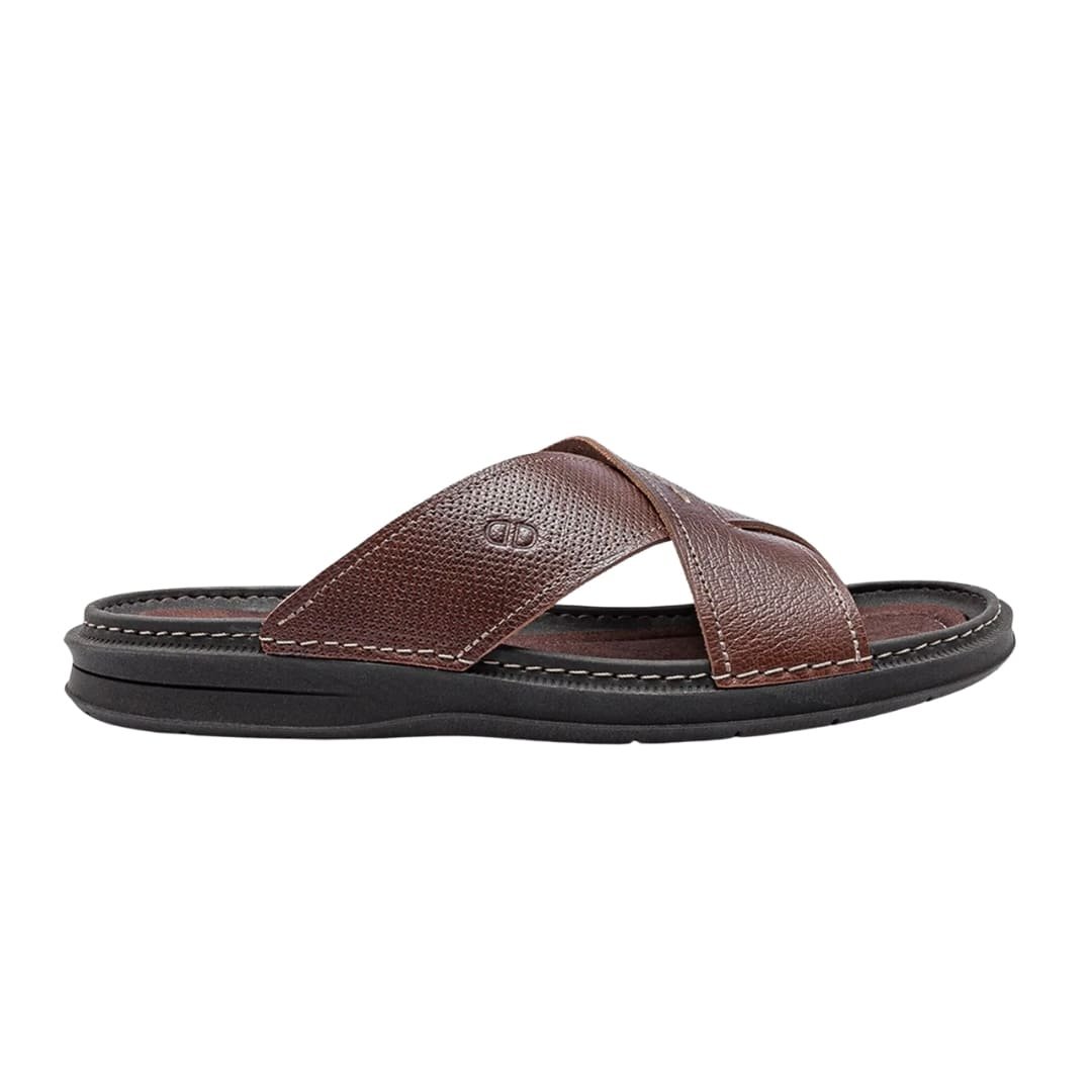 Sandália Masculina Democrata 693102 Lazy em Couro