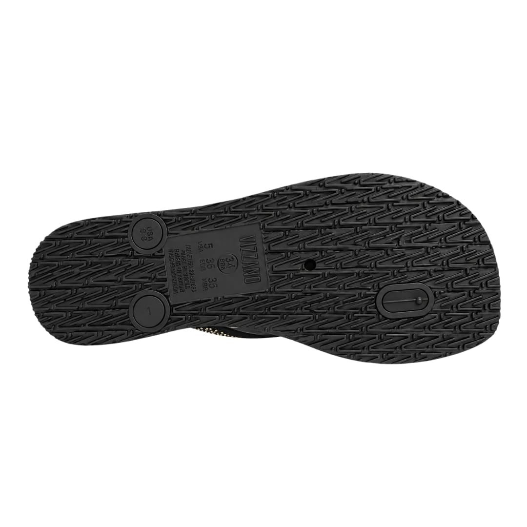 Chinelo Feminino Vizzano 6531.105 com Strass Preto 3