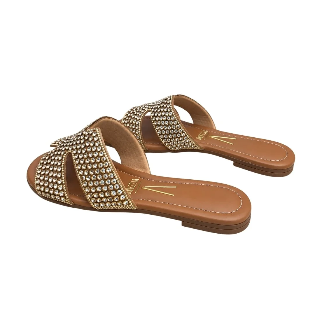 Chinelo Feminino Vizzano 6371.1005 Gaspea com Strass Bege 5