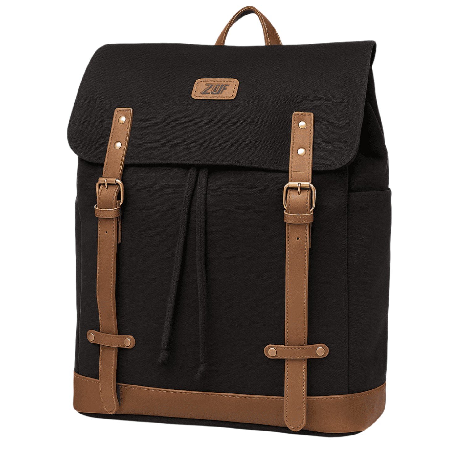 Mochila Free Expression Zup em Lona com Couro | Unissex Casual e Social