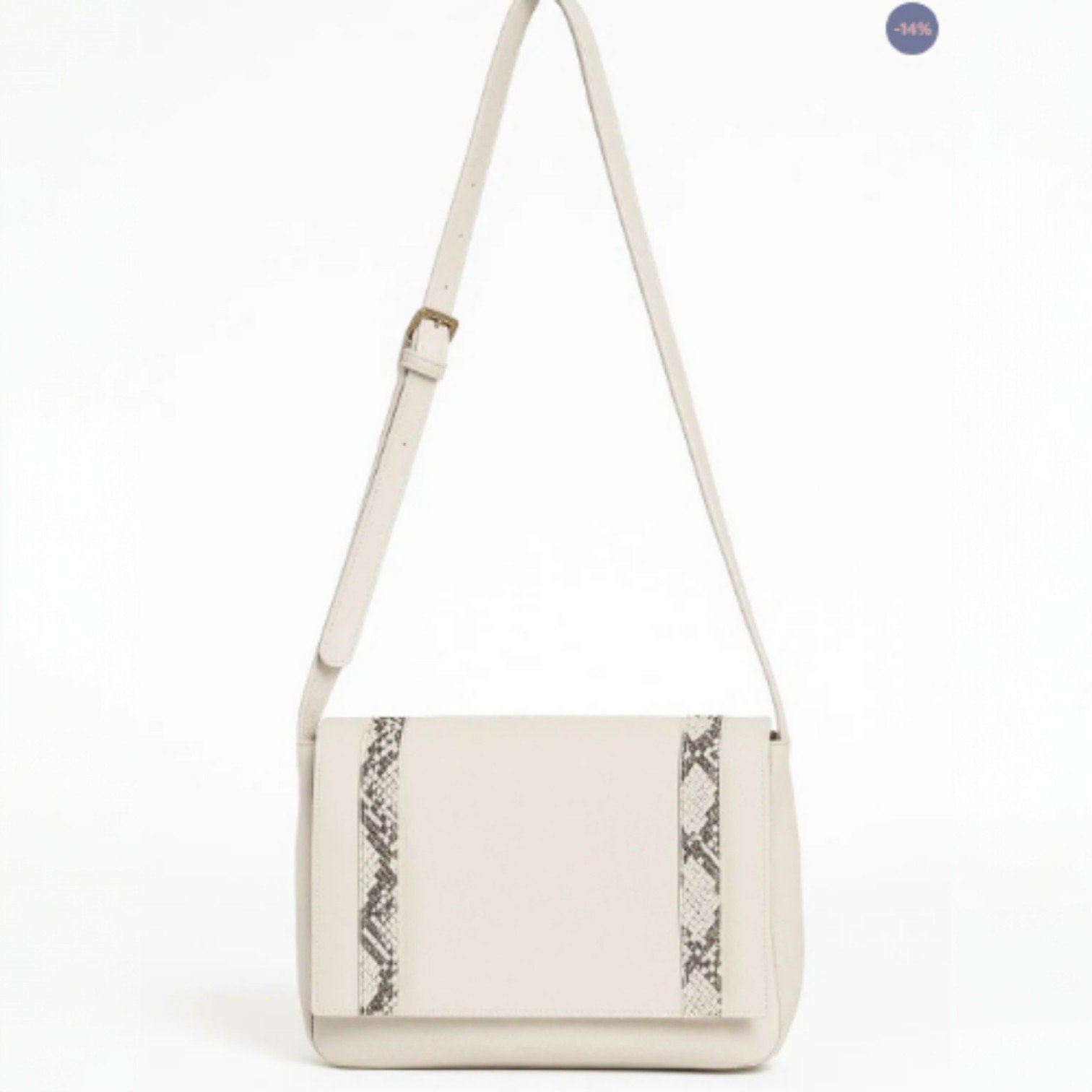 Bolsa Carteiro de Couro Animal Print