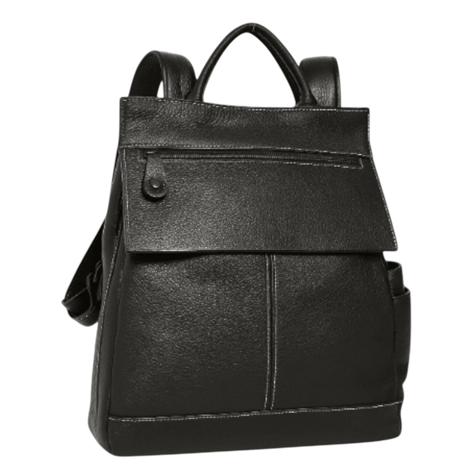 Mochila Feminina de Couro Milano Zup Antifurto Preto 4