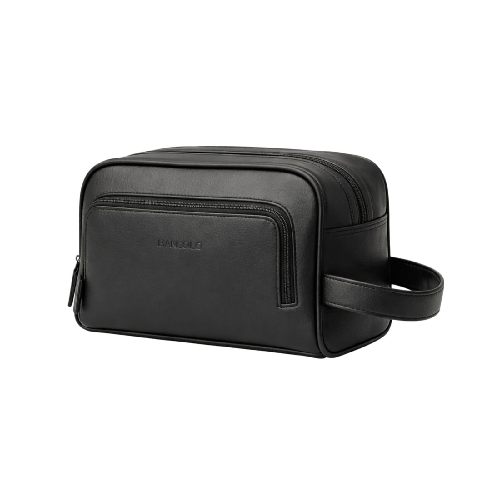 Necessaire Masculina de Couro Preta Zup