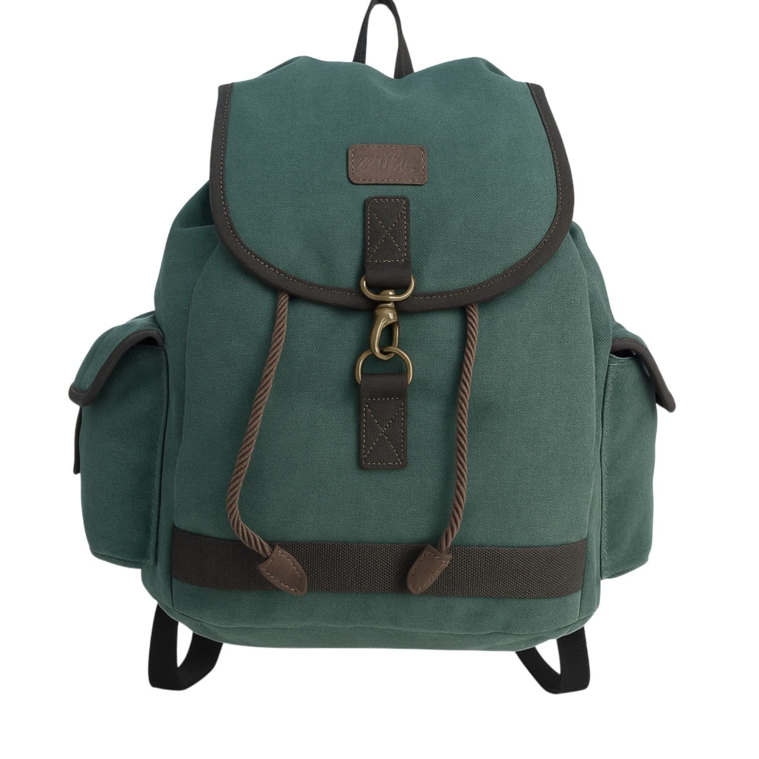 Mochila de Lona de Algodão Casual Zup Bags Verde 2