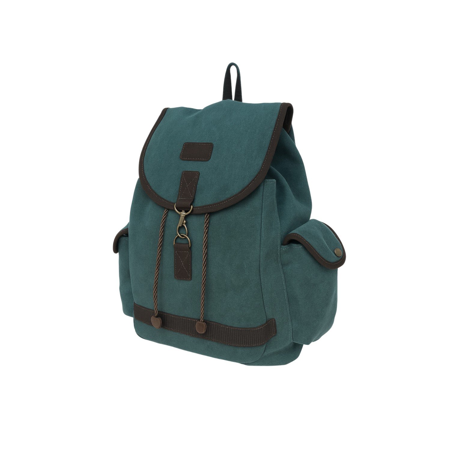 Mochila de Lona de Algodão Casual Zup Bags Verde 4