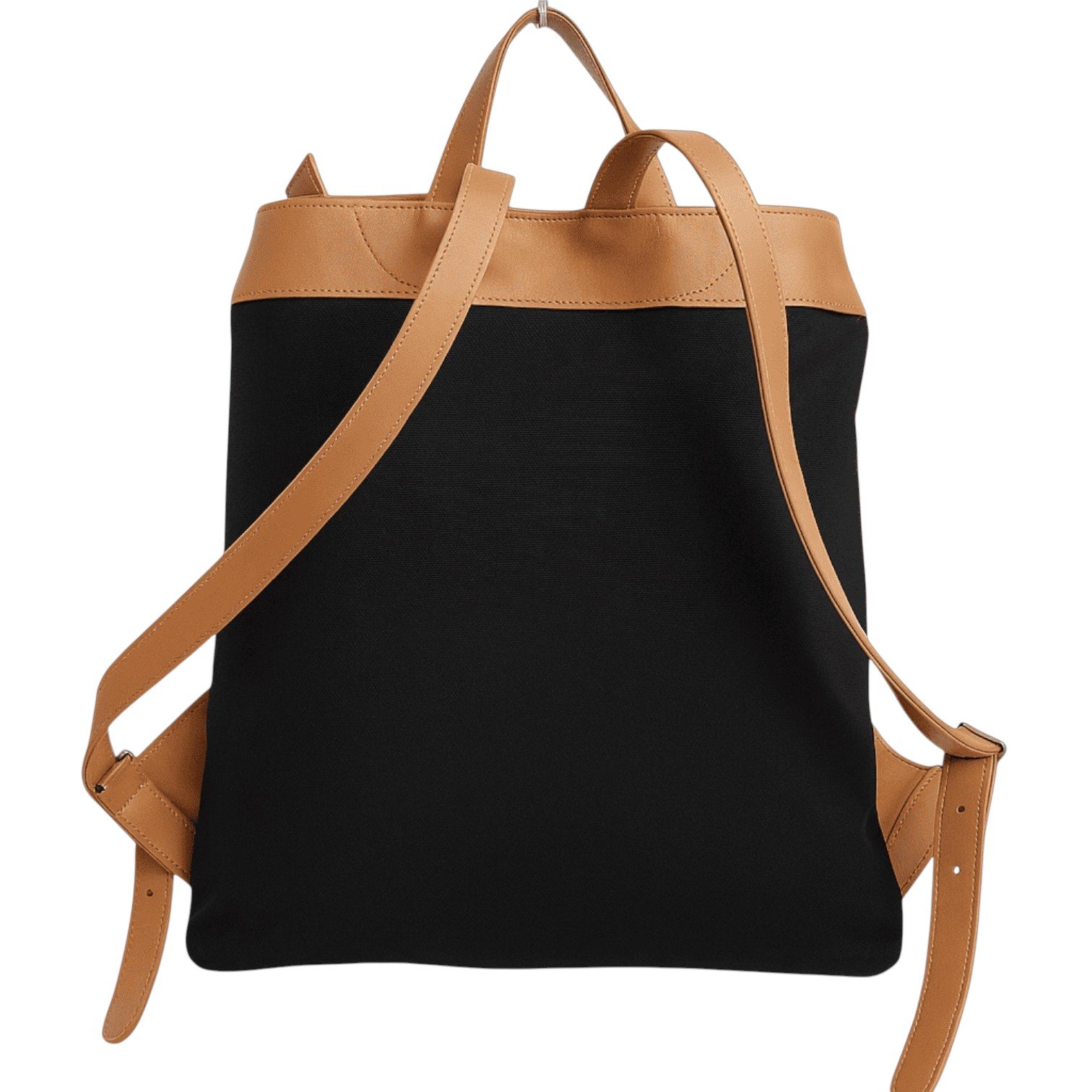 Mochila Feminina de Lona e Couro Pati Zup Preto/Marrom 3