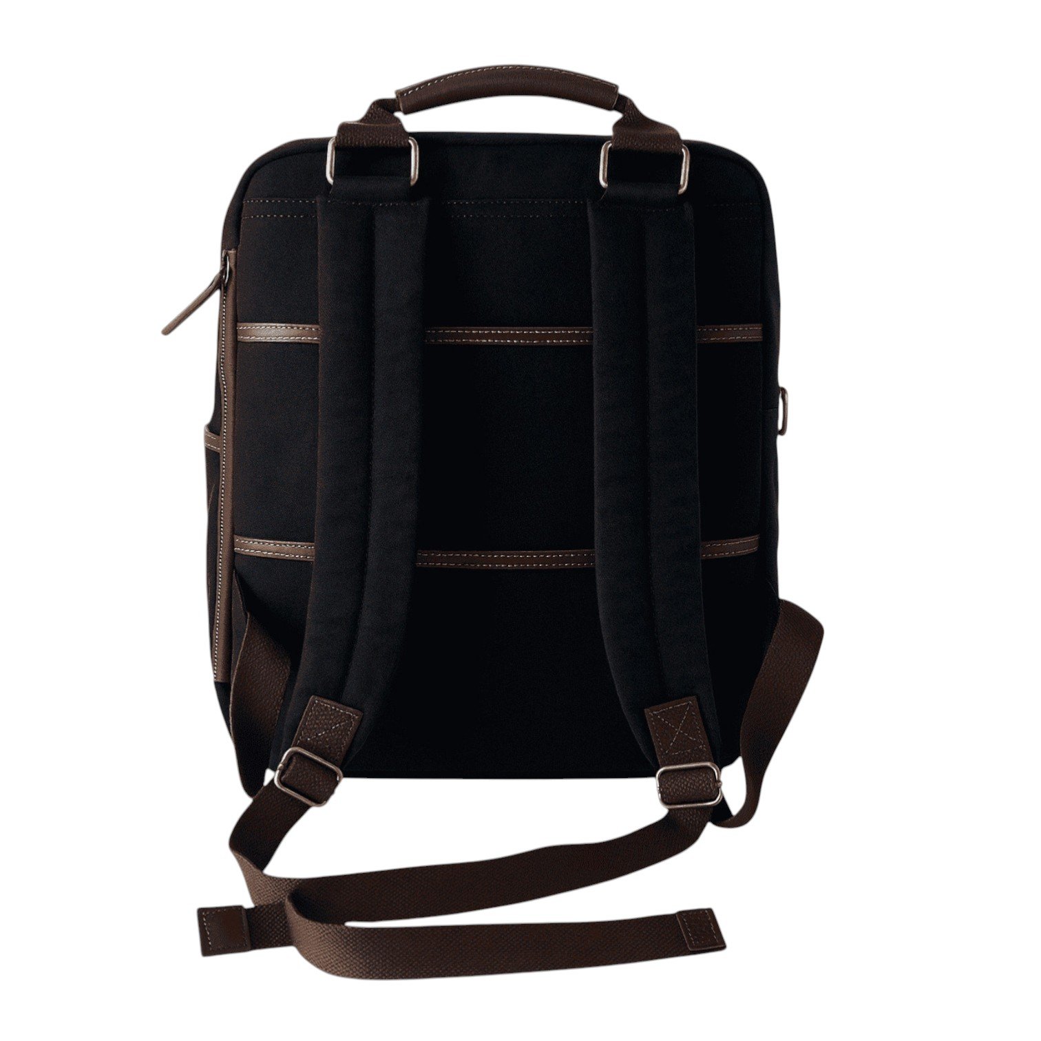 Mochila Executiva de Lona e Couro Zup para Notebook Preto 2