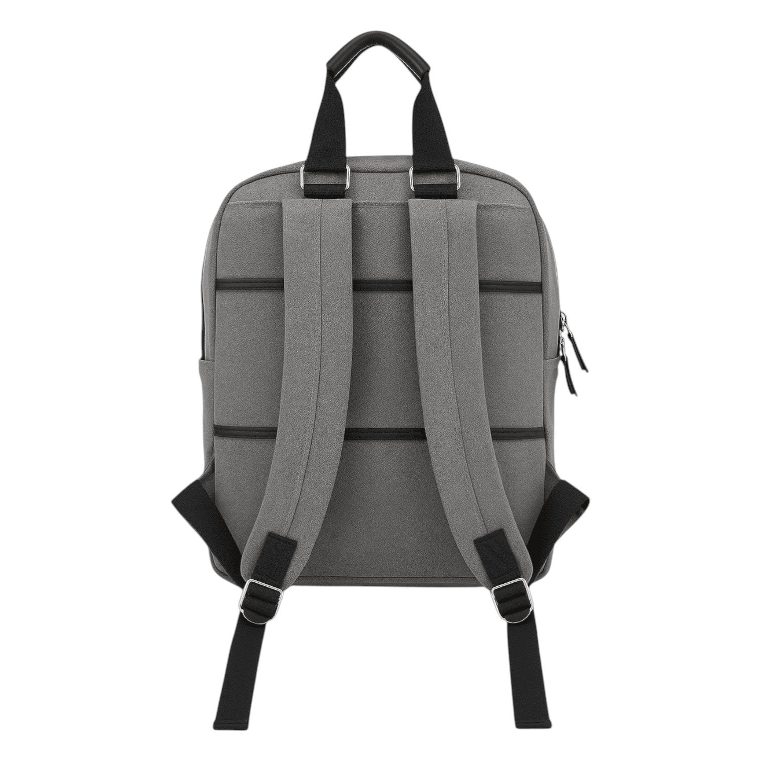 Mochila Executiva de Lona e Couro Zup para Notebook Cinza 2