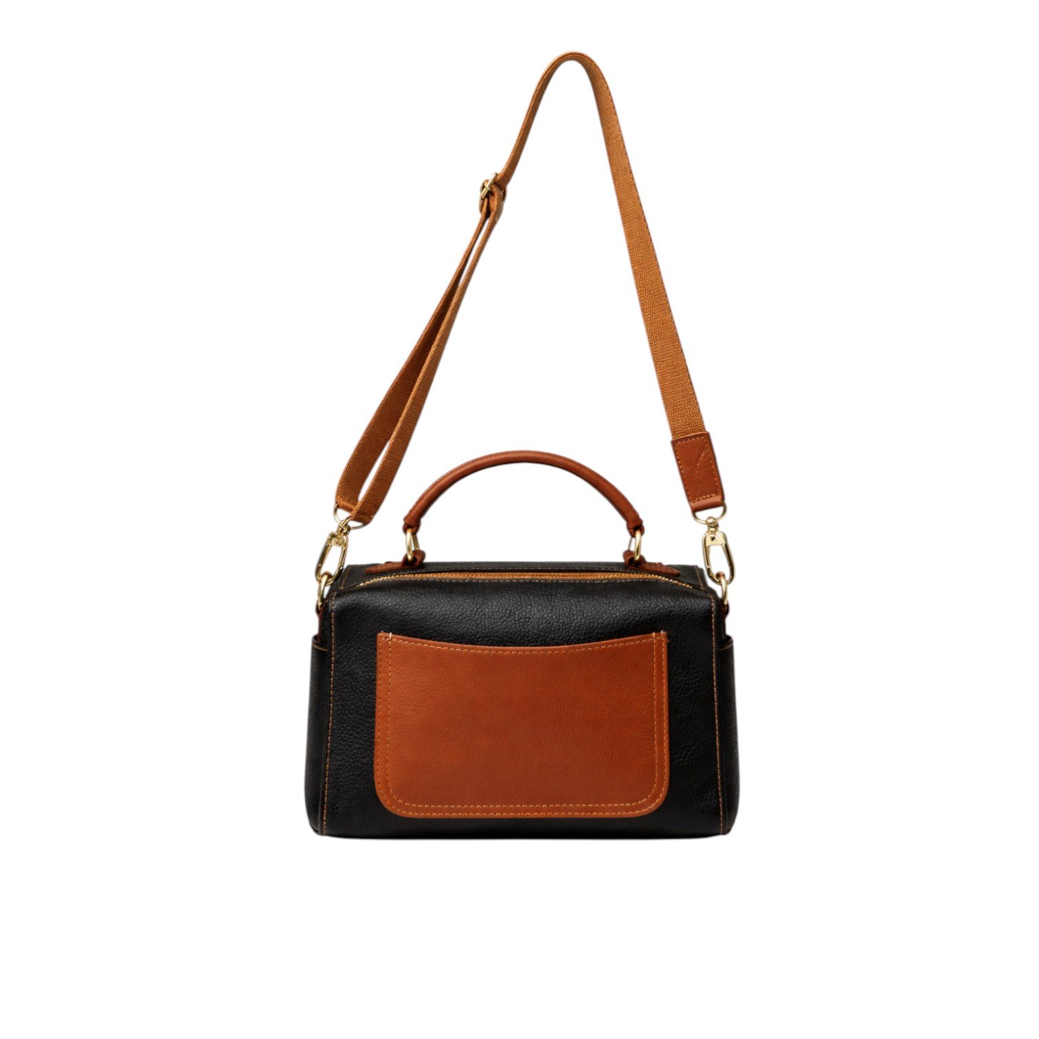 Bolsa Feminina de Couro Legítimo Manhattan Zup Bags Preto 3