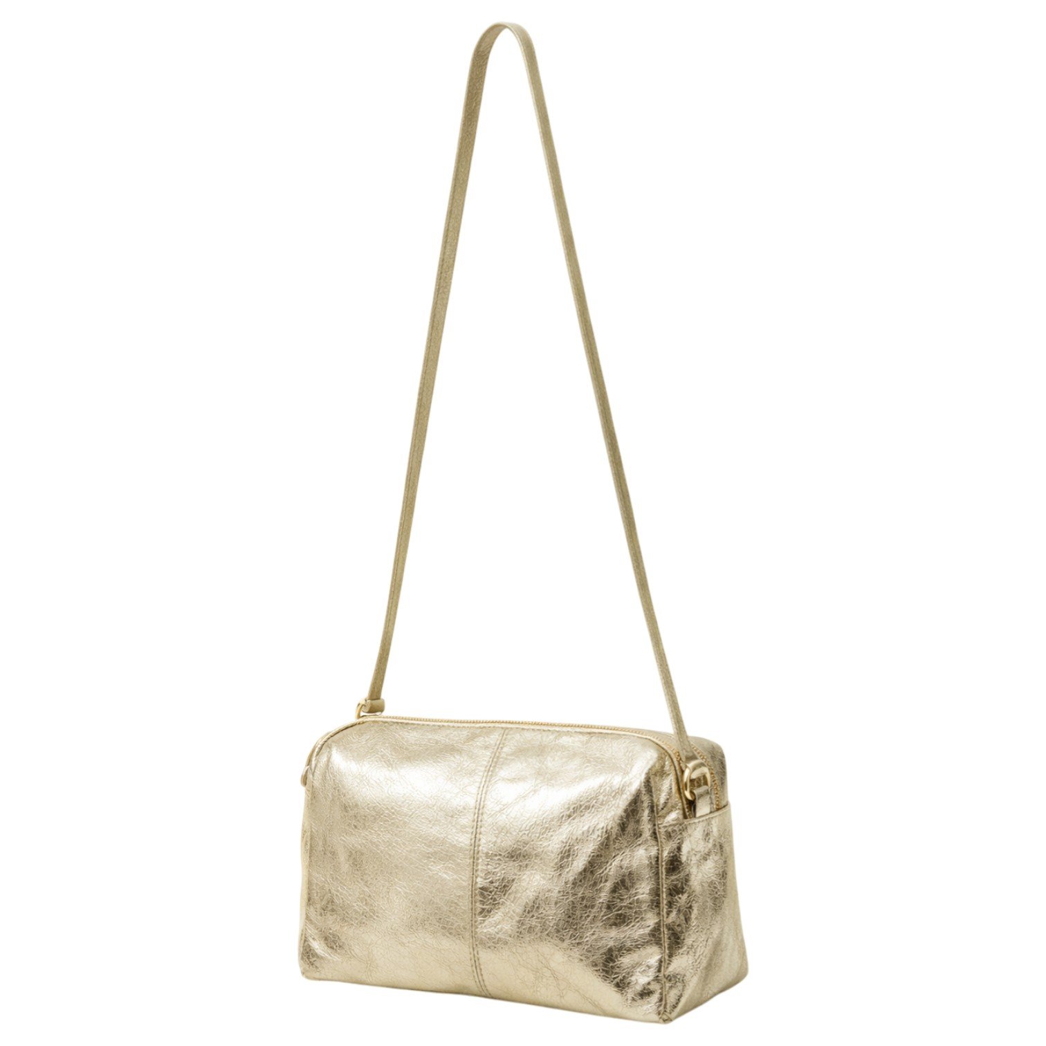 Bolsa Verona Couro Legítimo Crossbody Feminina Zup Bags Dourado 4