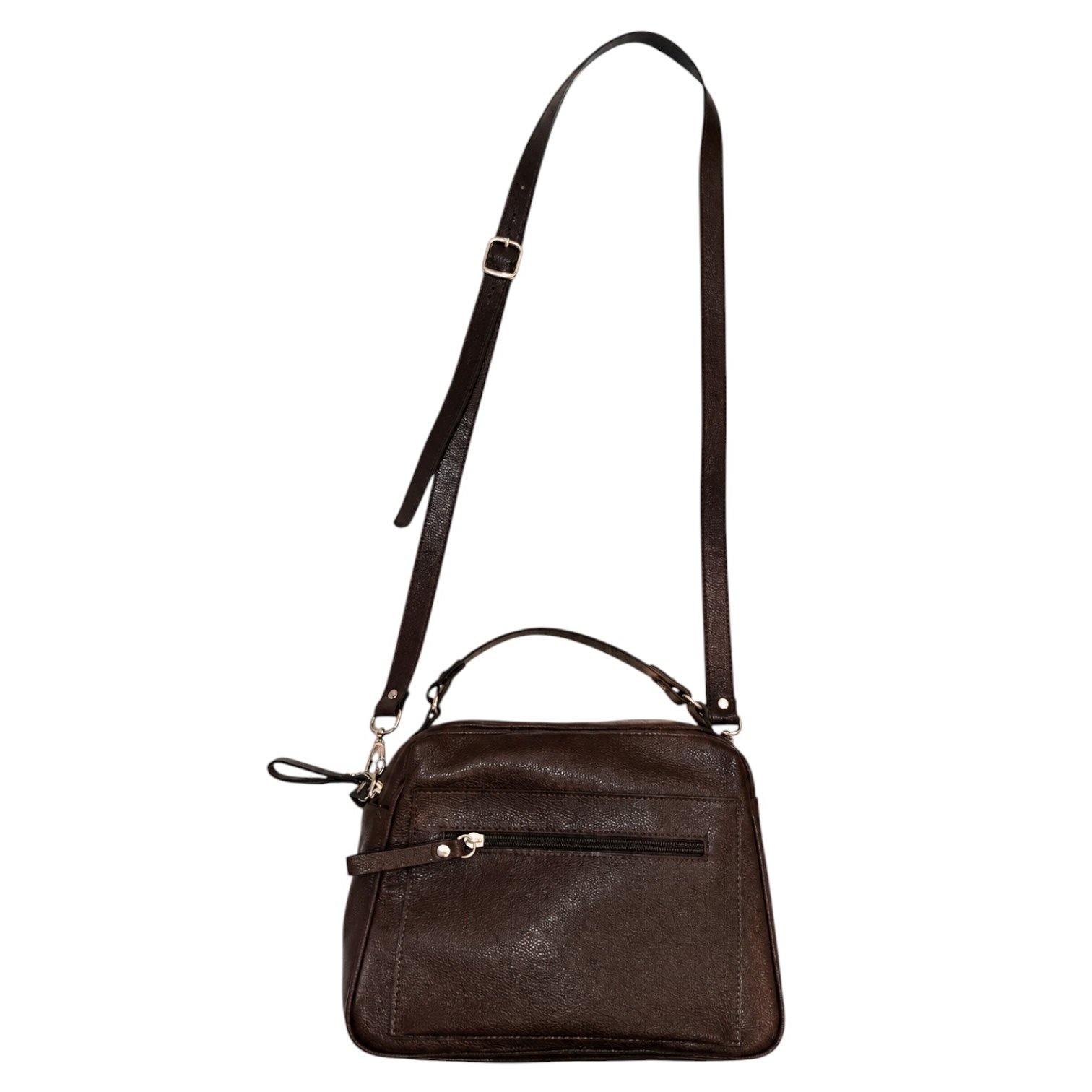 Bolsa Feminina de Couro Cida Zup | Média, Alça Ajustável e Design Elegante Pinhão 5