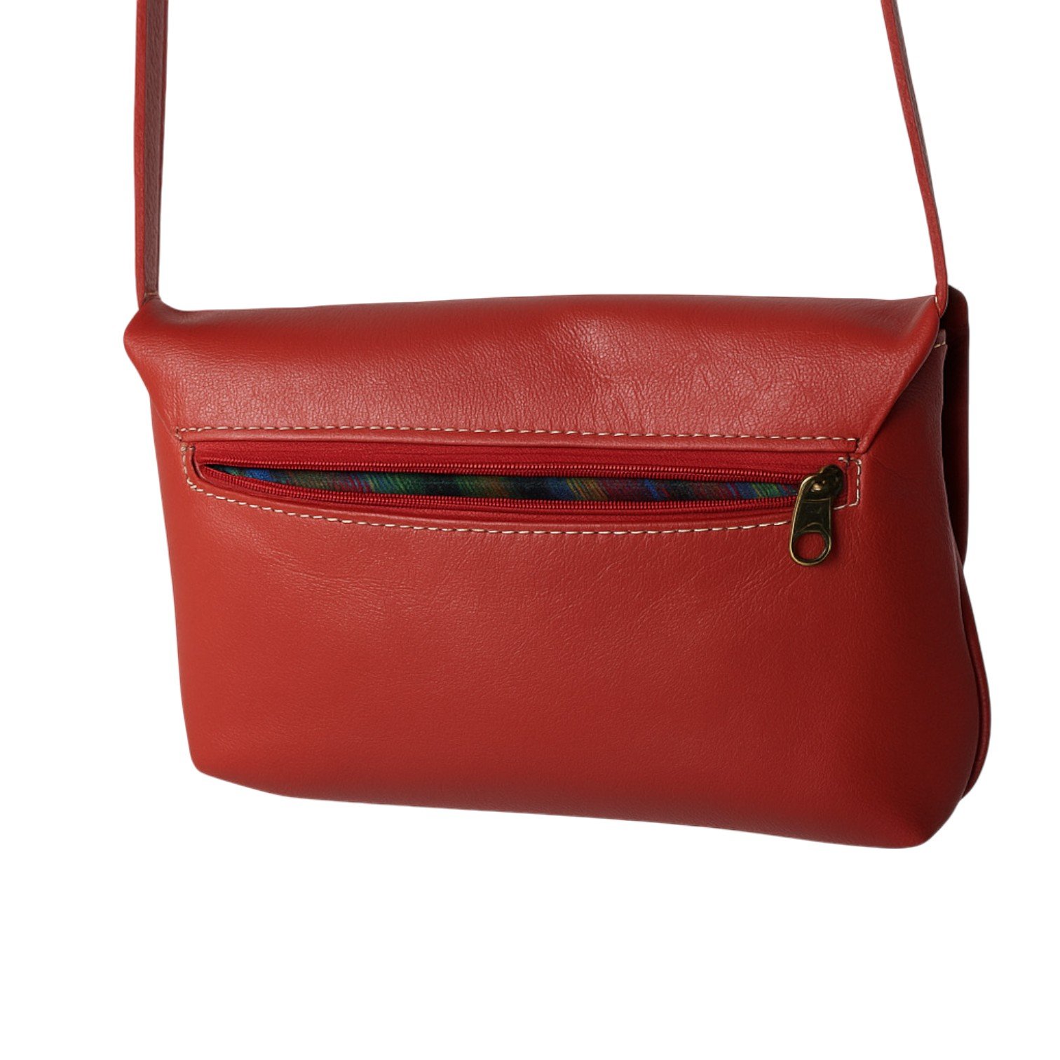 Bolsa Feminina Soft de Couro Zup Vermelho 4