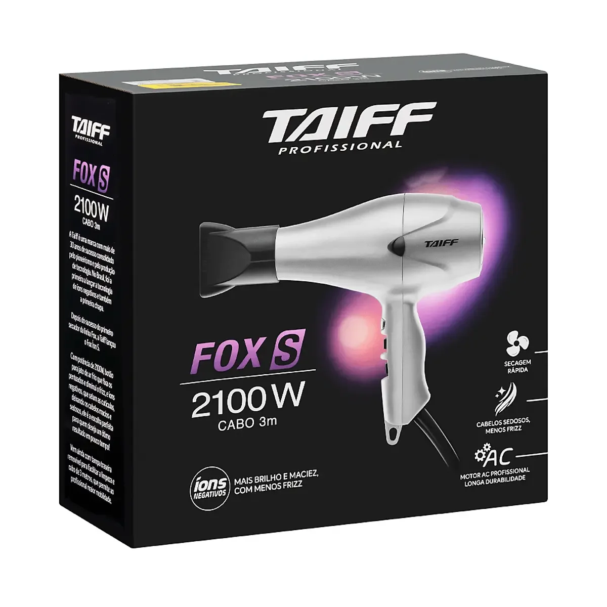 Secador de Cabelo Fox S 2100W Cinza 6