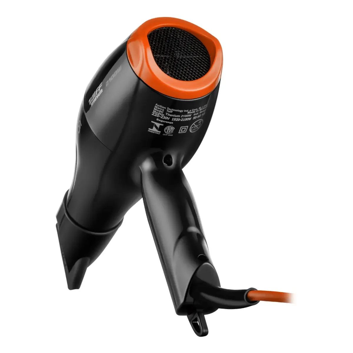 Secador de Cabelo Titanium 2100W Laranja Preto 5