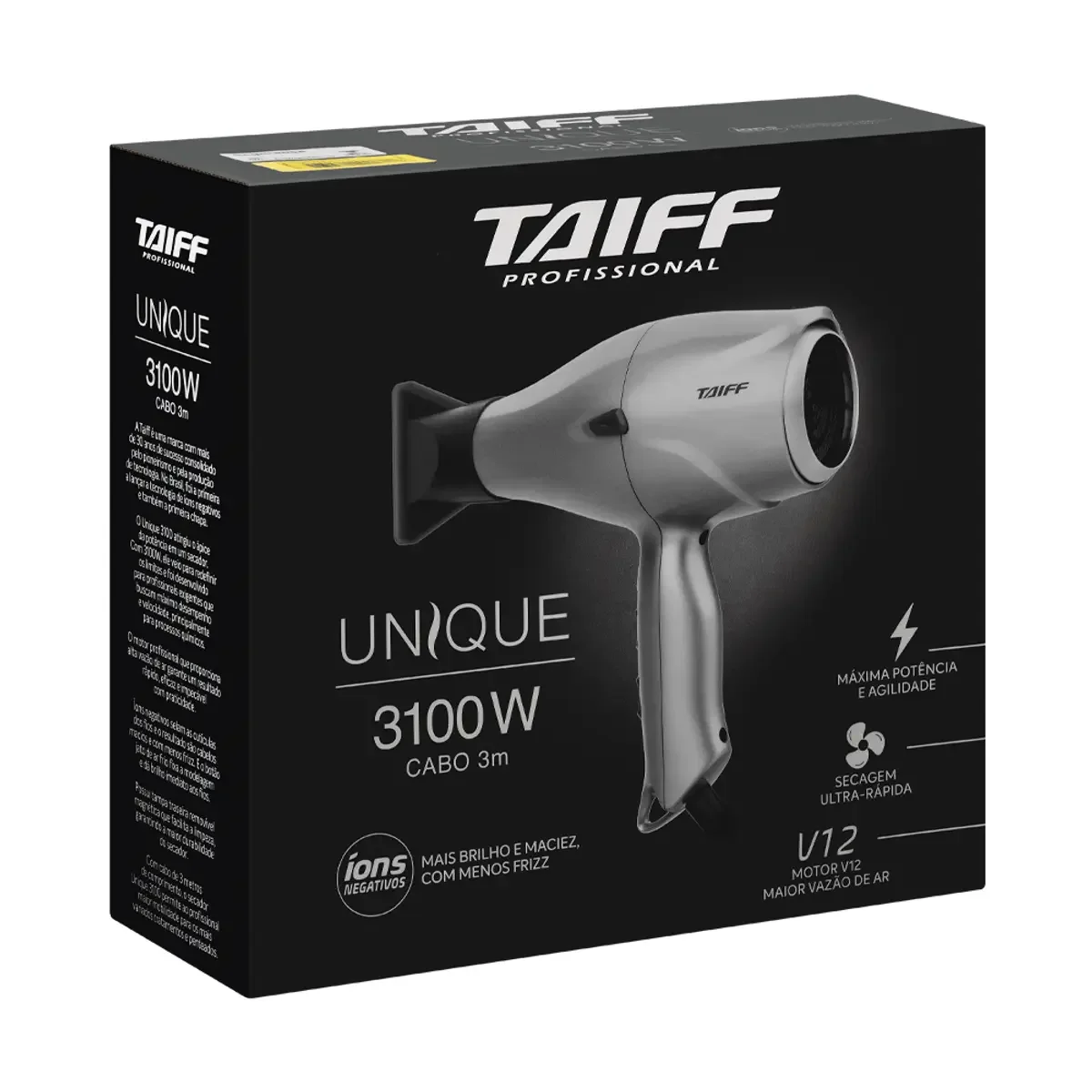 Secador de Cabelo Unique 3100W Cinza 7