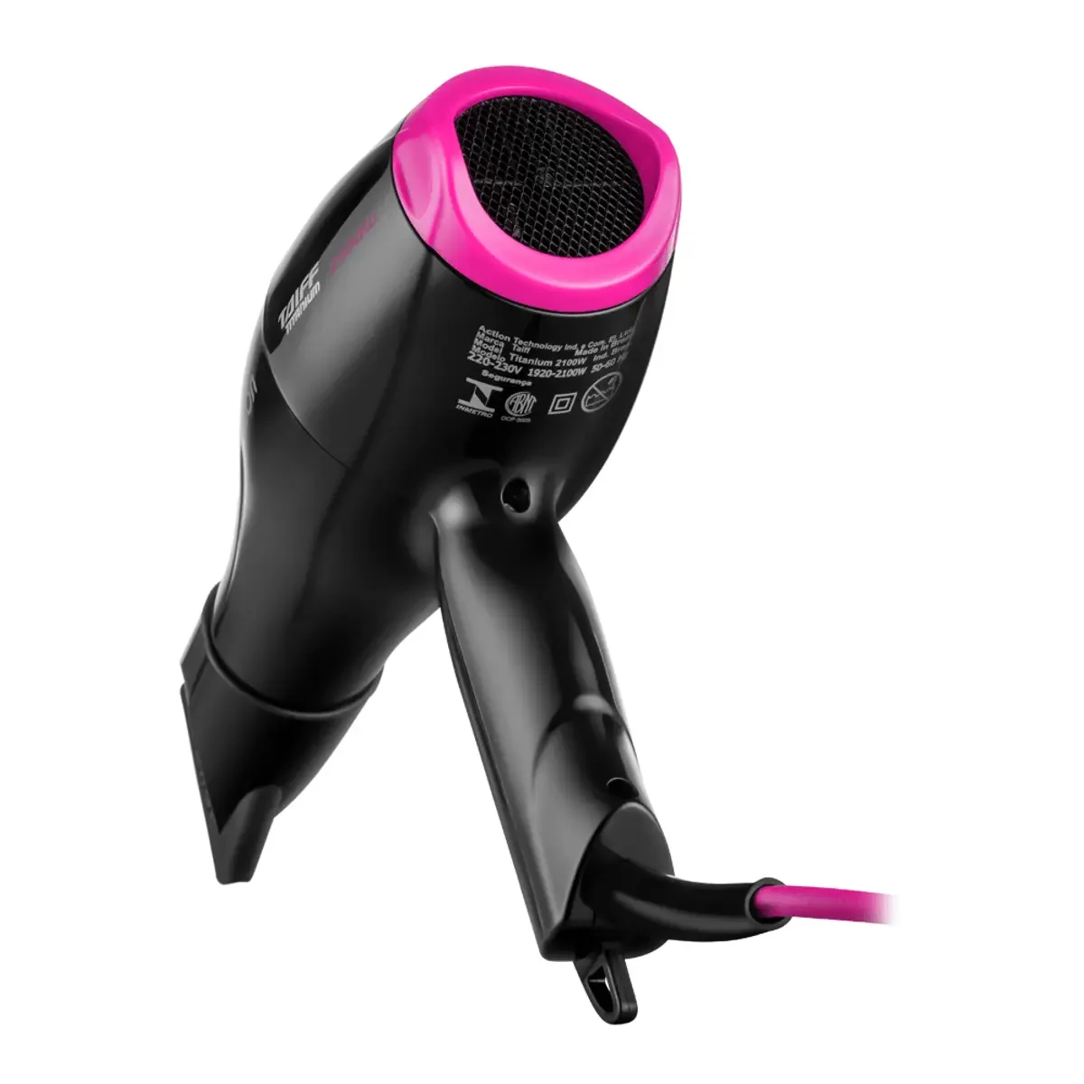Secador de Cabelo Titanium 2100W Pink Preto 5