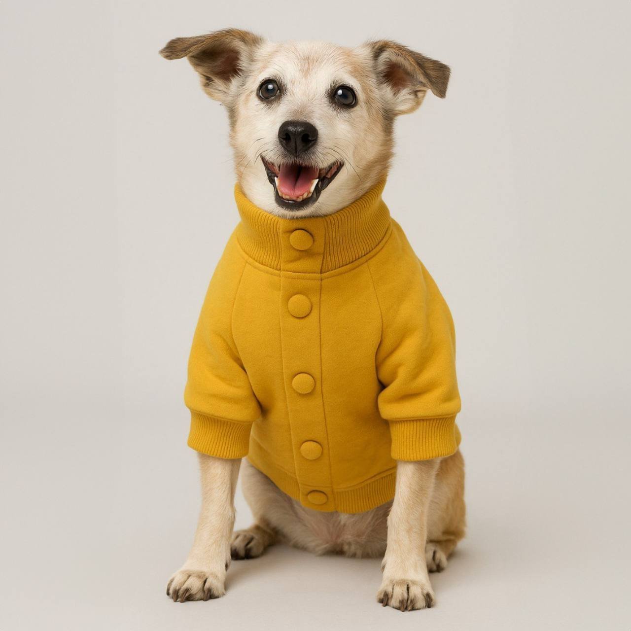 Moletom para Pet com Gola alta - PetChic - Mostarda Mostarda 2