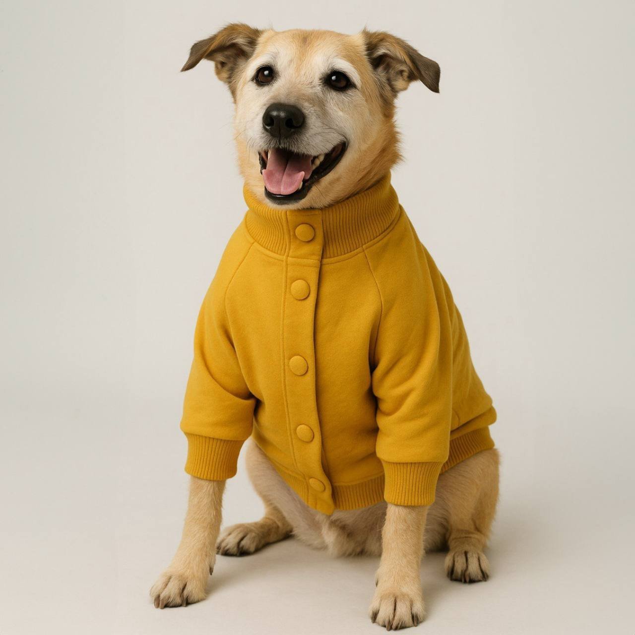 Moletom para Pet - Gola alta - Mostarda