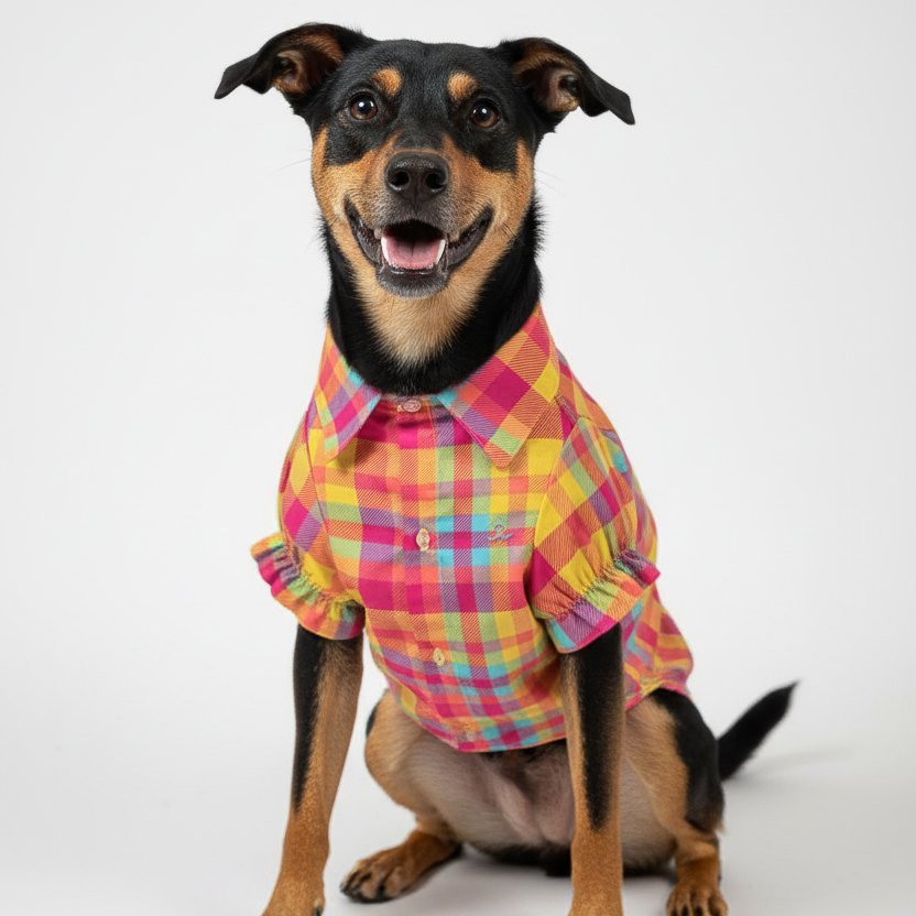 Camisa para Pet - Jupoca - Xadrez Multicores 2