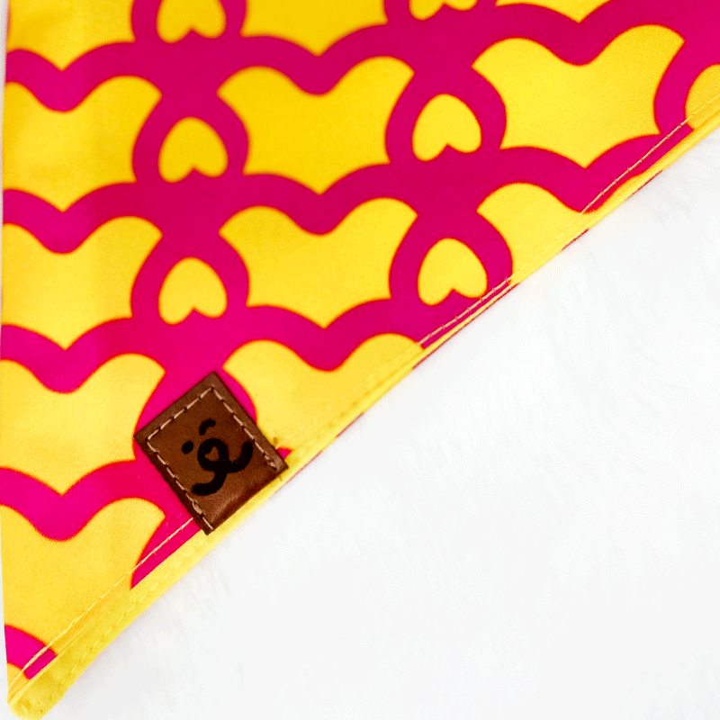 Bandana para Pet - Live - Amarelo e Pink Amarelo/Pink 3