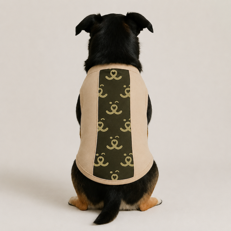 T-shirt para Pet - PetChic - Bege e Verde Amazônia Bege/Verde 2