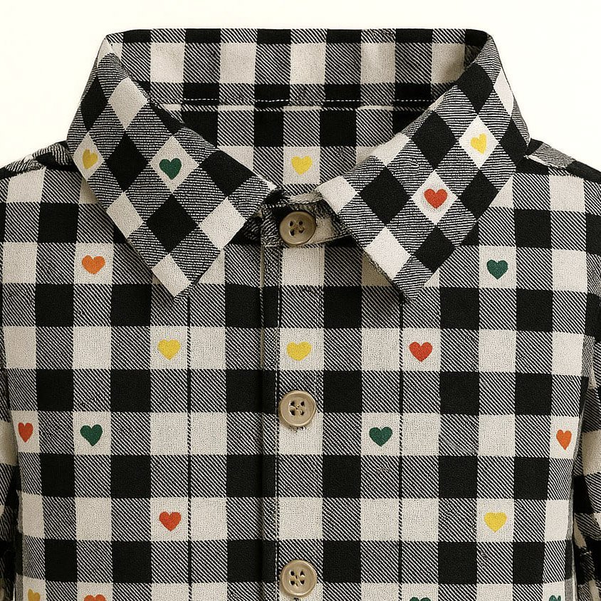 Camisa para Pet - Lili - Xadrez Branco/Preto 2