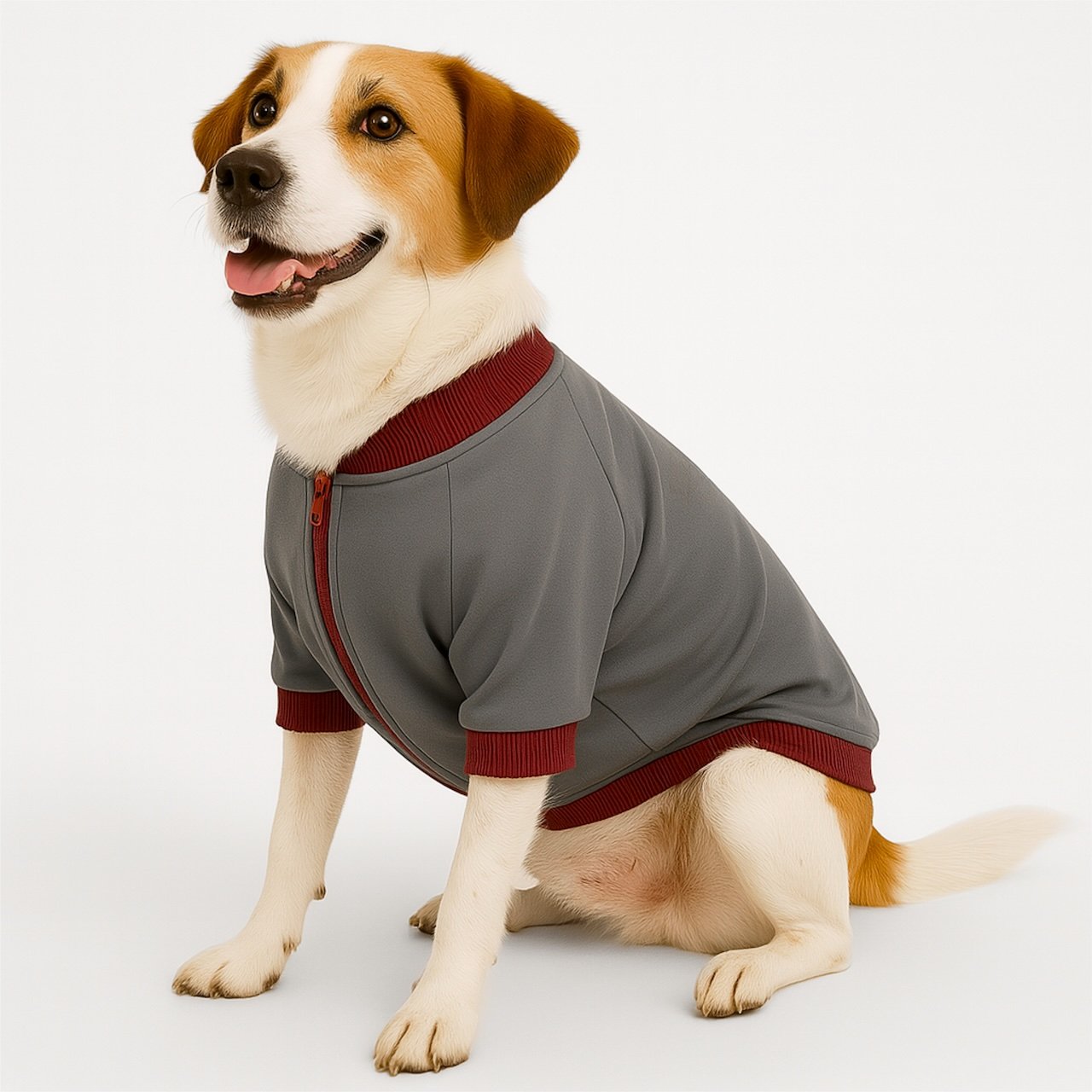 Moletom para Pet - Cinza e Vinho