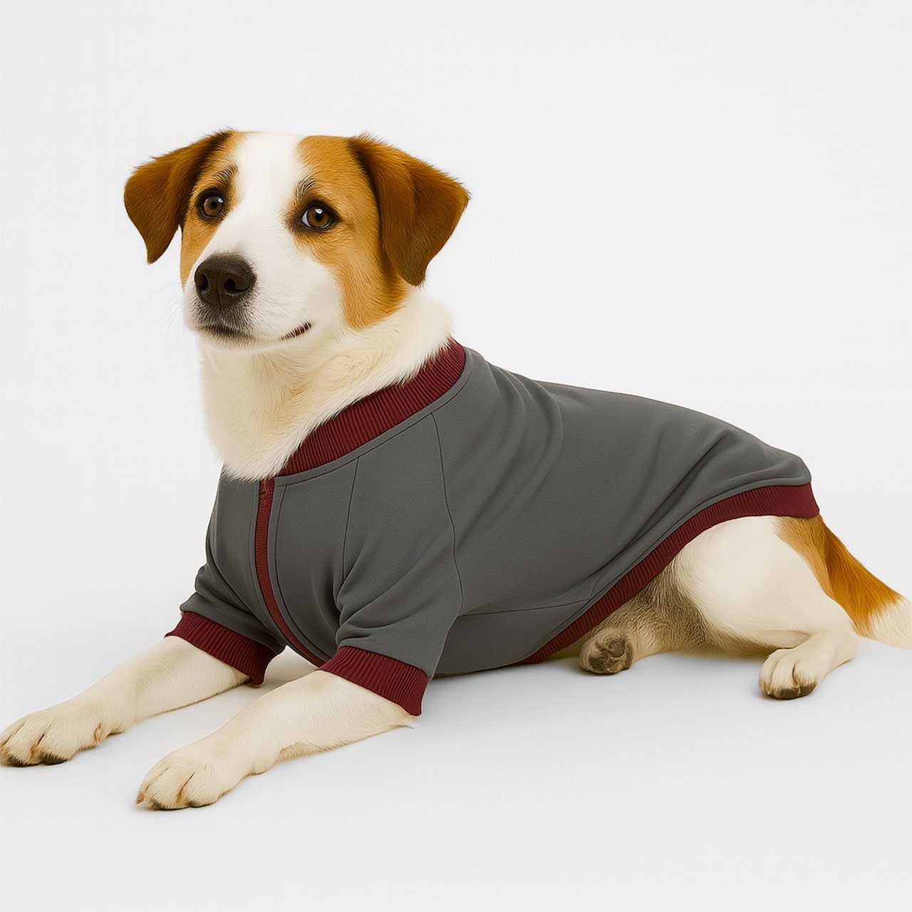 Moletom para Pet - Cinza e Vinho Cinza 2