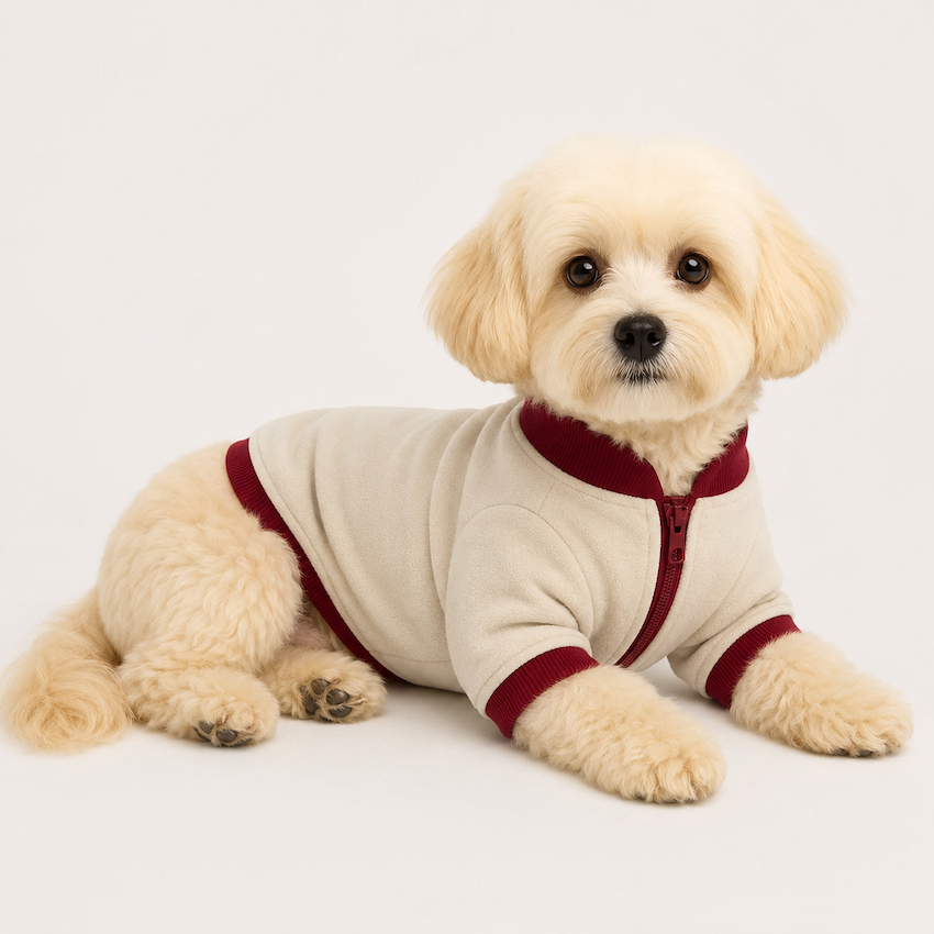 Moletom para Pet - PetChic - Bege e Vinho Bege/Vinho 2