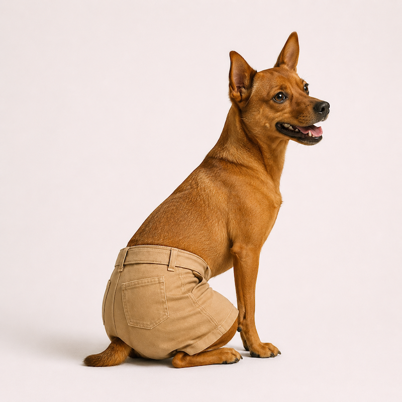 Bermuda para Pet em Brim - PetChic - Bege