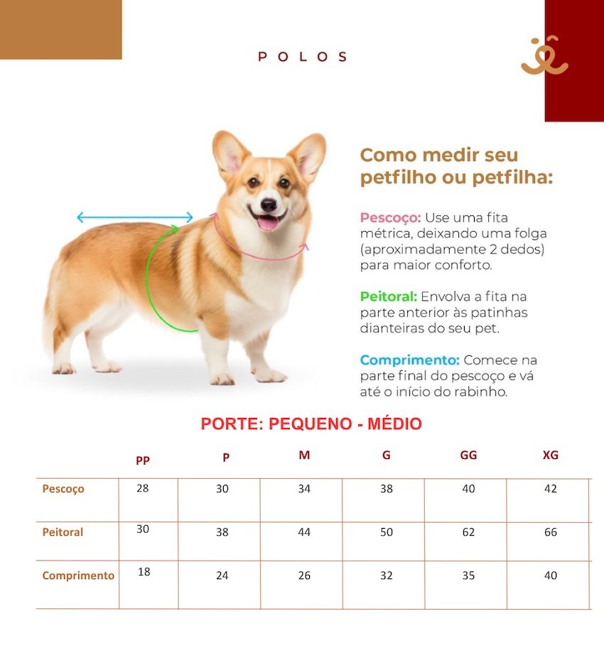 Camisa Polo para Pet - PetChic - Laranja Laranja 3
