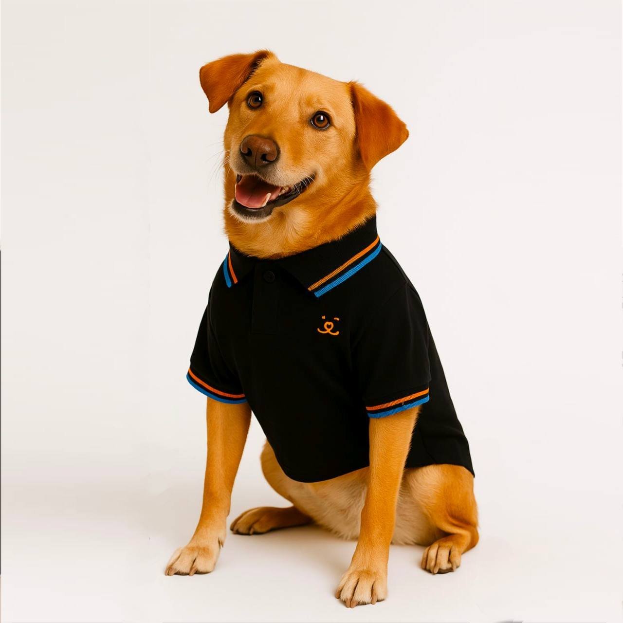 Camisa Polo para Pet - Preta