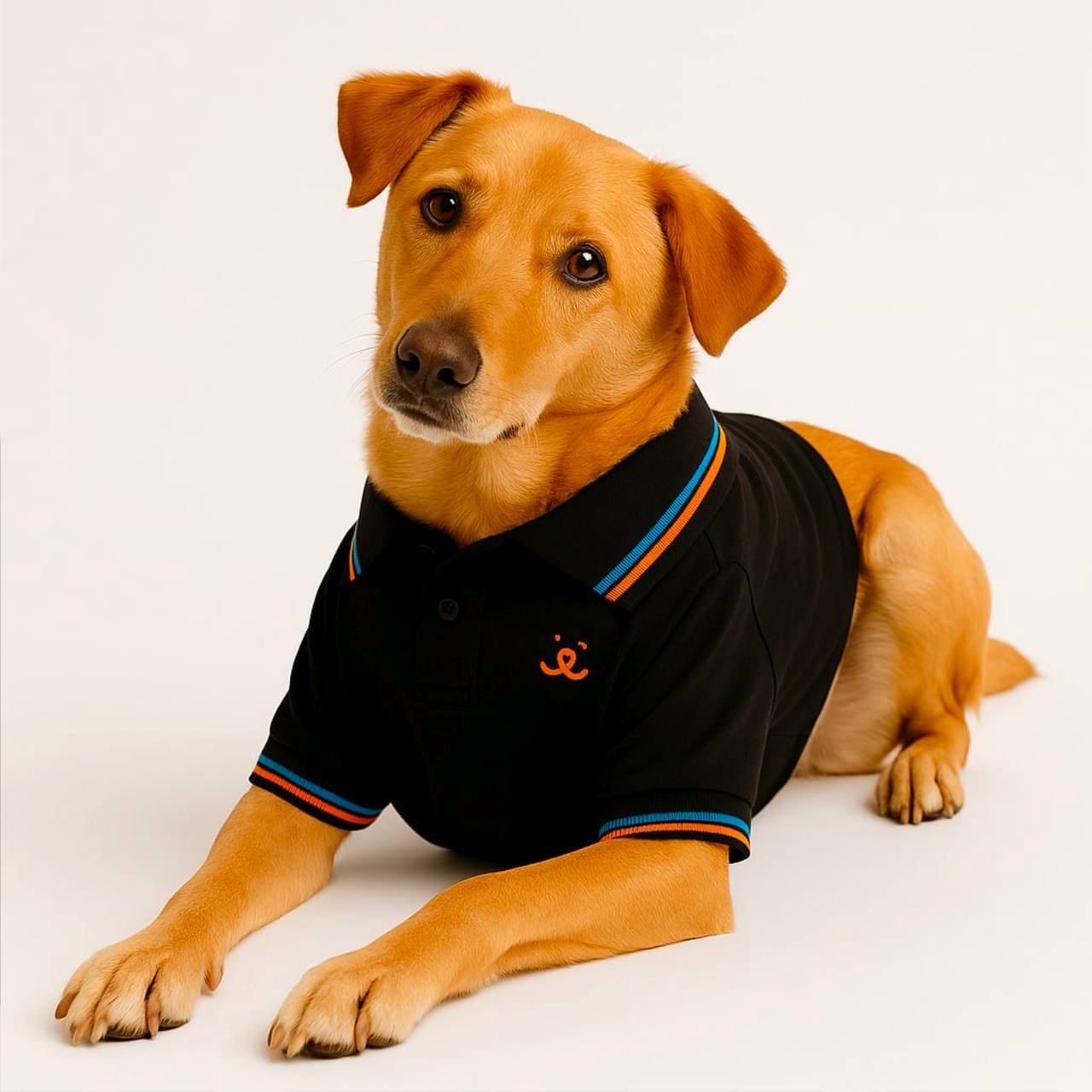 Camisa Polo para Pet - Preta Preto 2