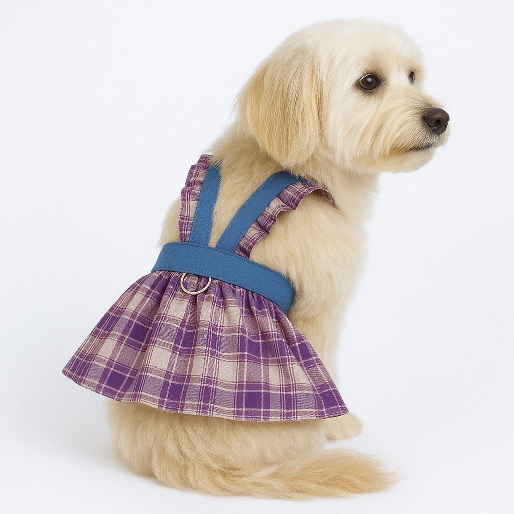 Vestido para Pet - Jeans e Lilás Jeans/Lilás 2