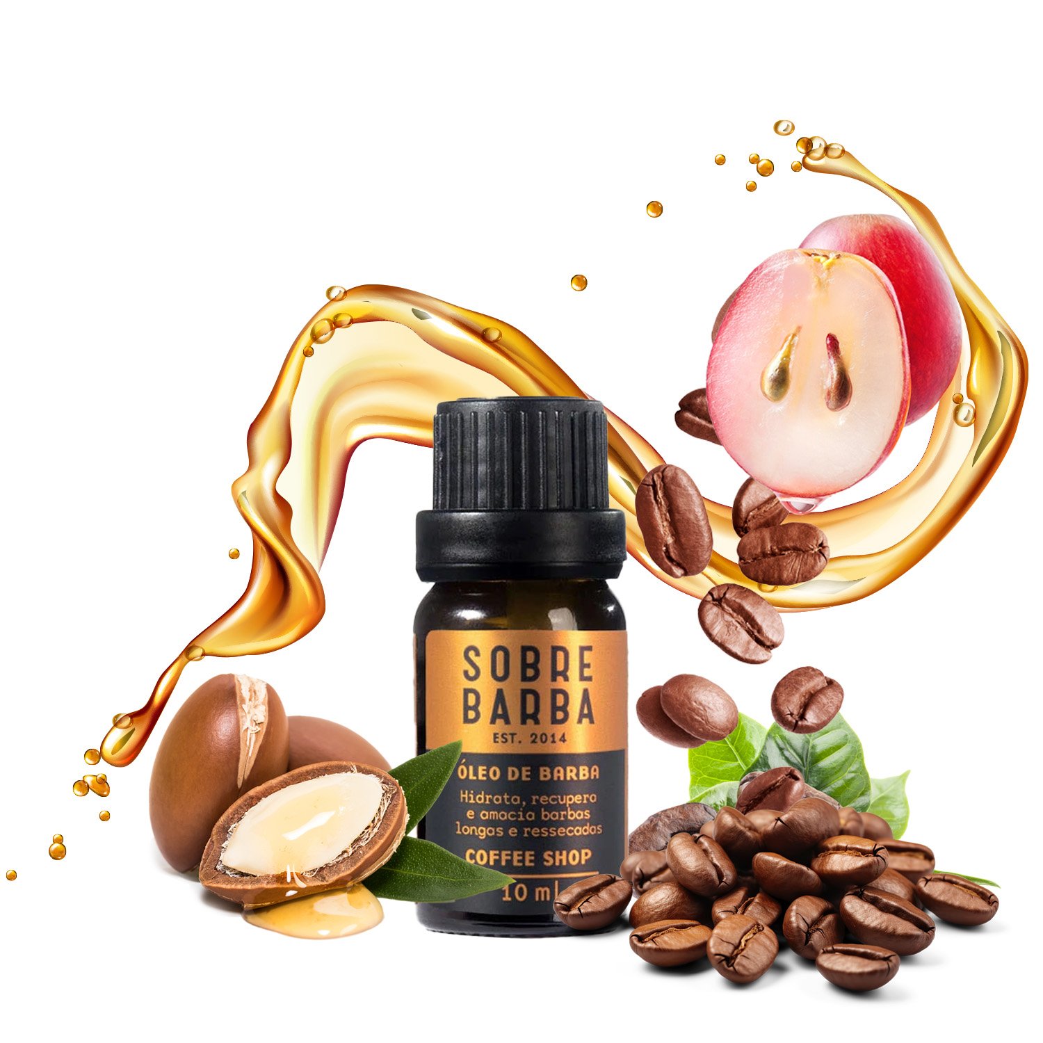 Oleo de Barba Sobrebarba - Coffee Shop 10ml 10ml 4