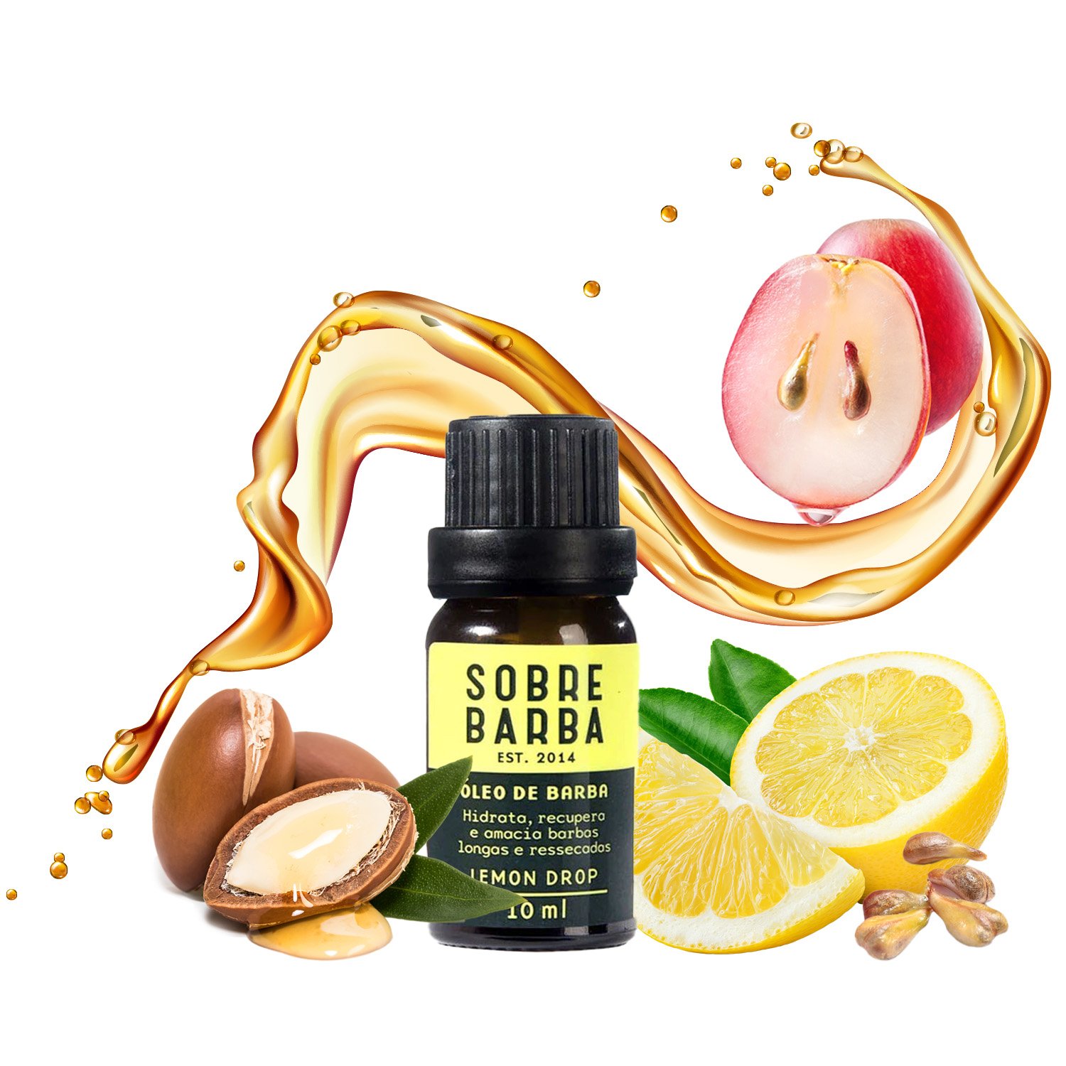 Oleo de Barba Sobrebarba - Lemon Drop 10ml 10ml 3