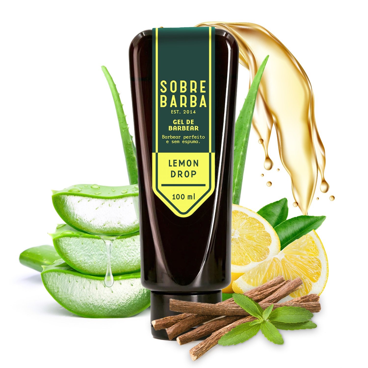 Gel de Barbear Sobrebarba - Lemon Drop 100ml 100ml 2
