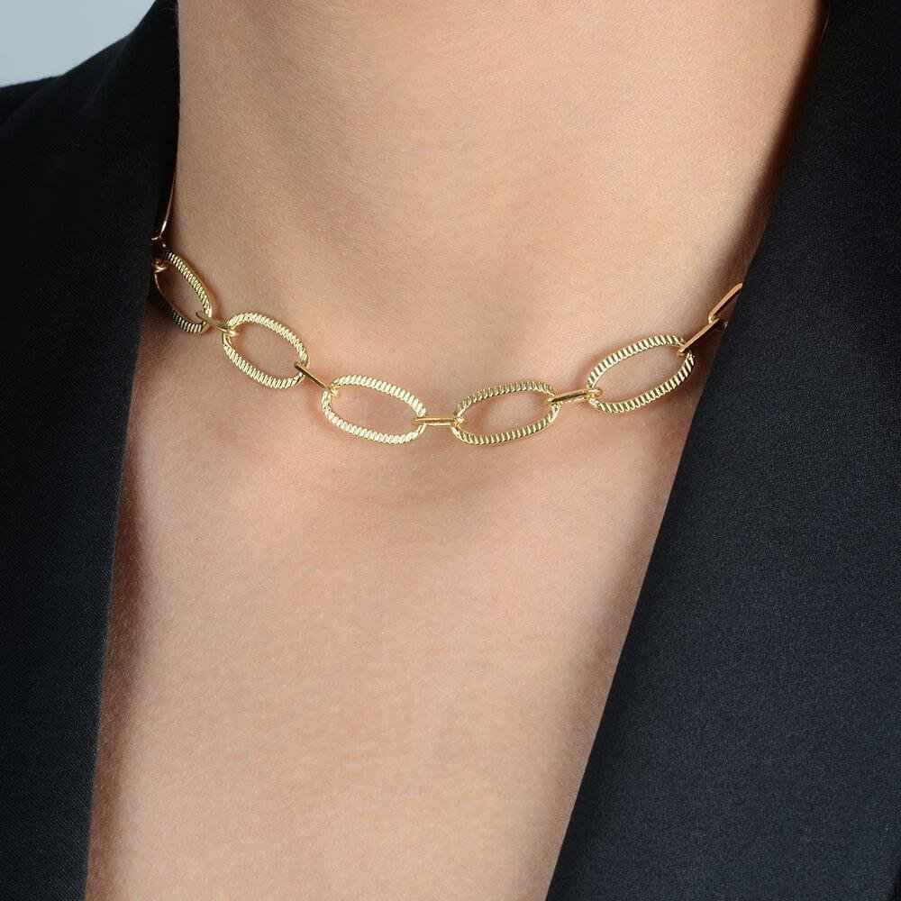Chocker Dourada Corrente com Extensor Dourado 2