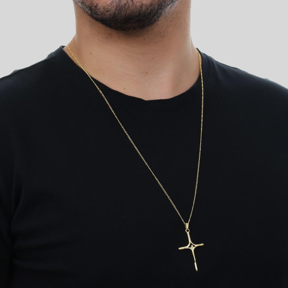 Pingente Dourado Crucifixo Dourado 2