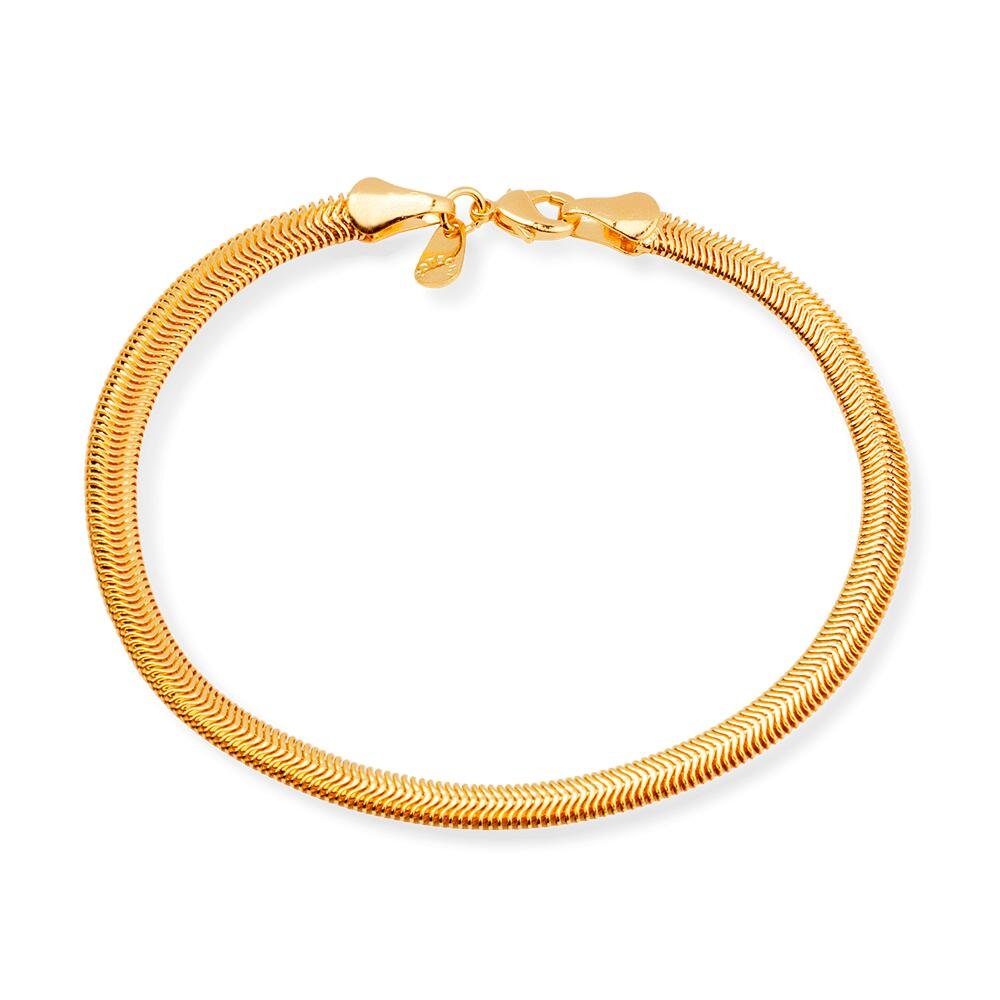 Pulseira Dourada Rabo de Rato Dourado 2