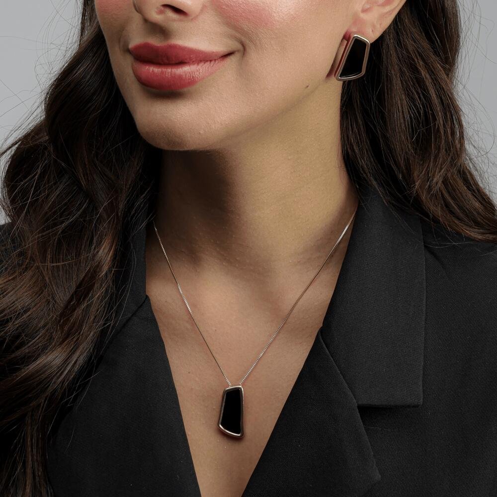 Conjunto Dourado Estilo Orgânico Preto Dourado 2
